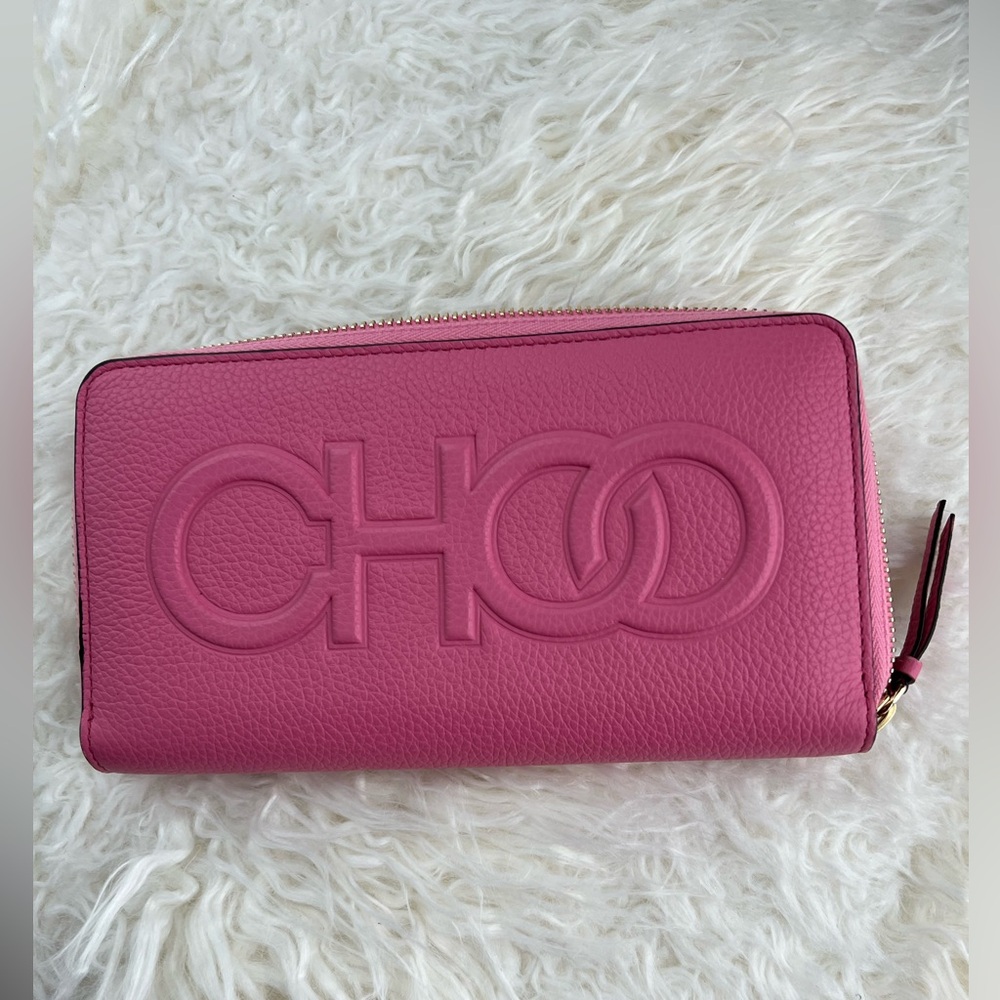 Jimmy Choo Pink Bettina Omna Leather Continental Wallet